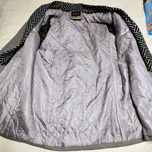 Amazon Wool Blend Detachable Scarf Mens Collar Trench Pea Coat Grey 2X-Large - Picture 7 of 7